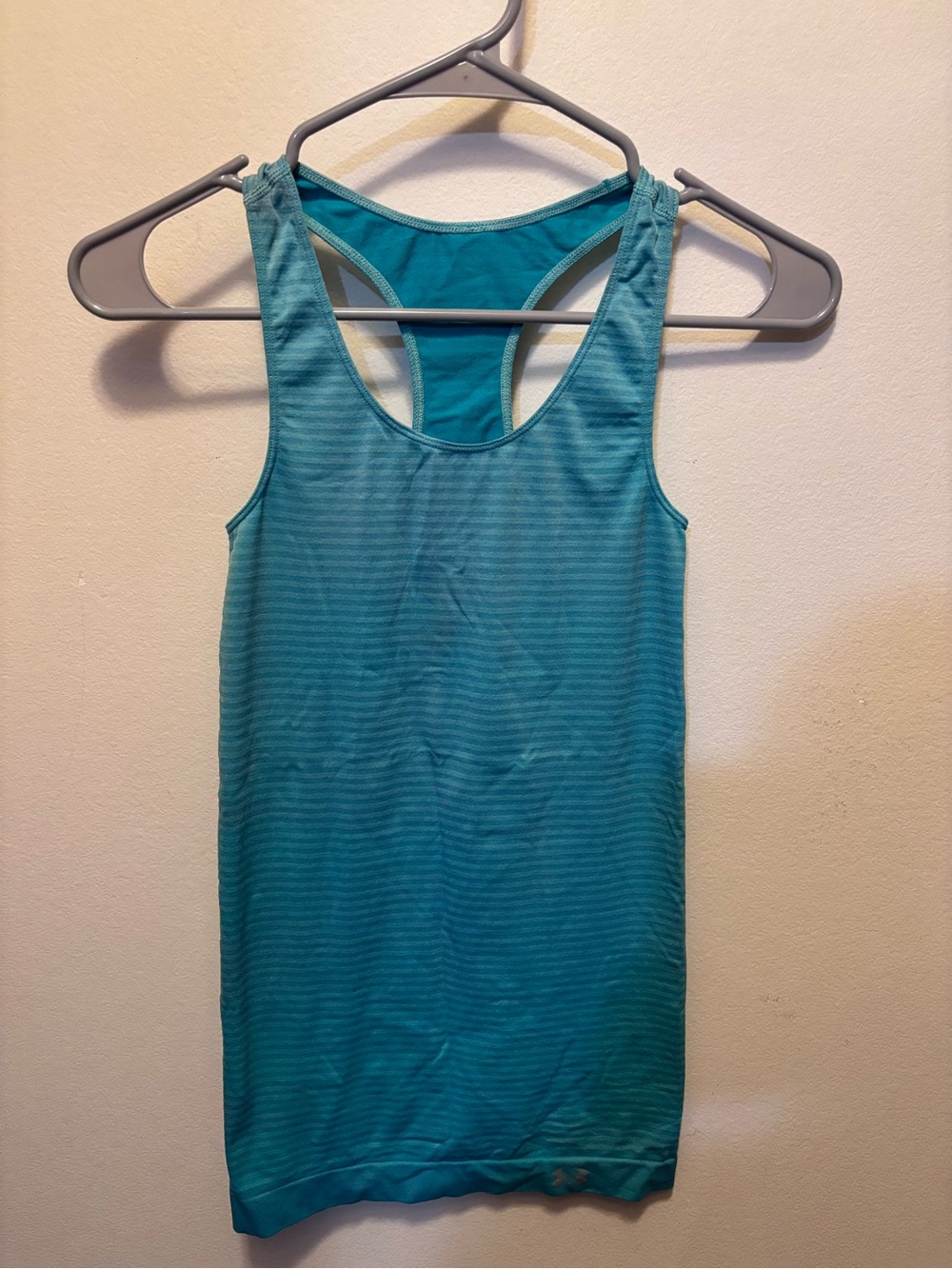Under Armour Striped Blue and Teal Racerback Performance Tank